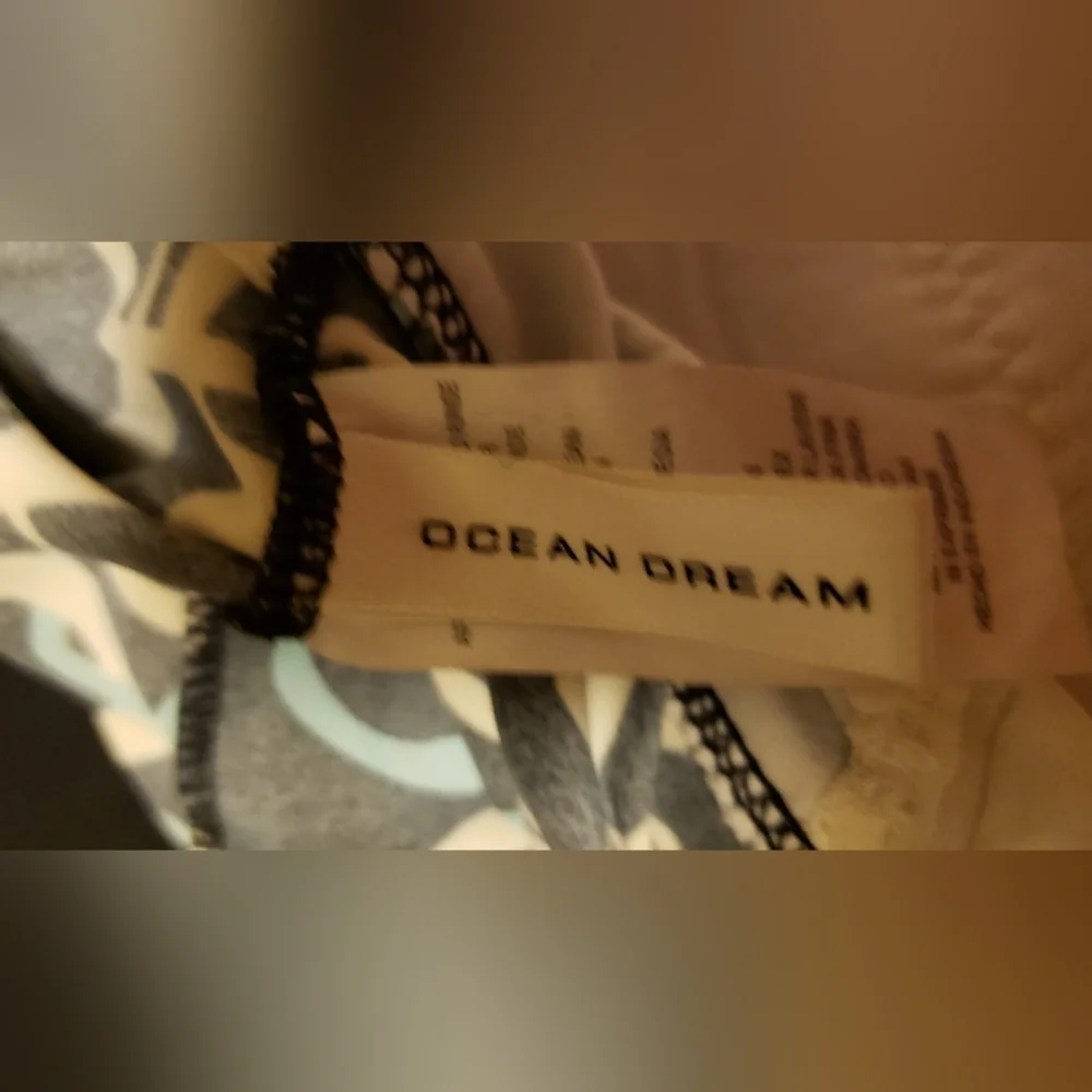 Ocean Dream Women's Black and Blue Patterned  Tankini Set (TOP AND BOTTOM)